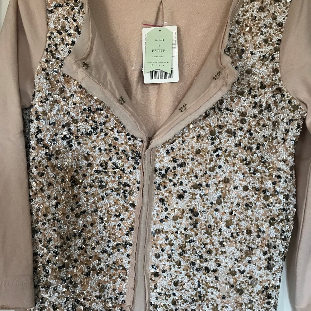 NWT $148 Anthropologie 9-H15 STCL Sequin Cardigan
